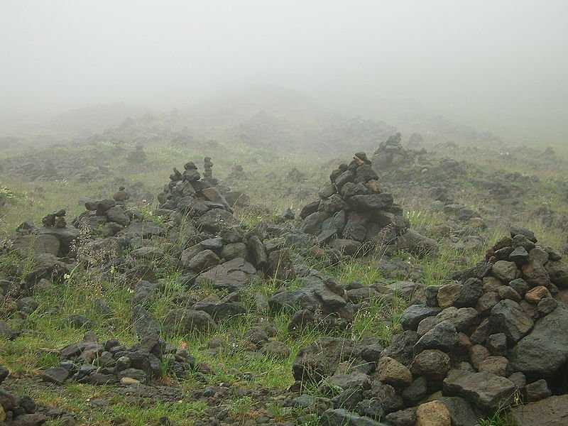 Cairns on Baekdu Mountain