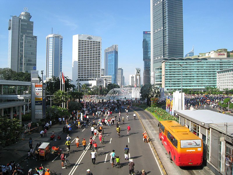 Car-free day in Jakarta