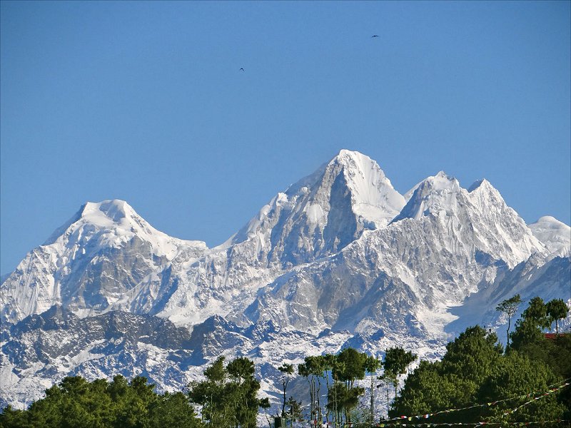 The peaks of Dorje Lakpa, as seen from Nagarkot, Nepal