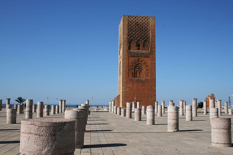 Hassan Tower, with remains of Hassan Mosque in the foreground, Rabat