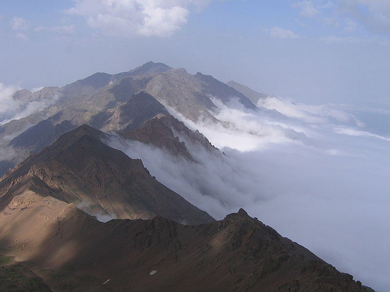 Mountain range near Alam-Kuh, Iran