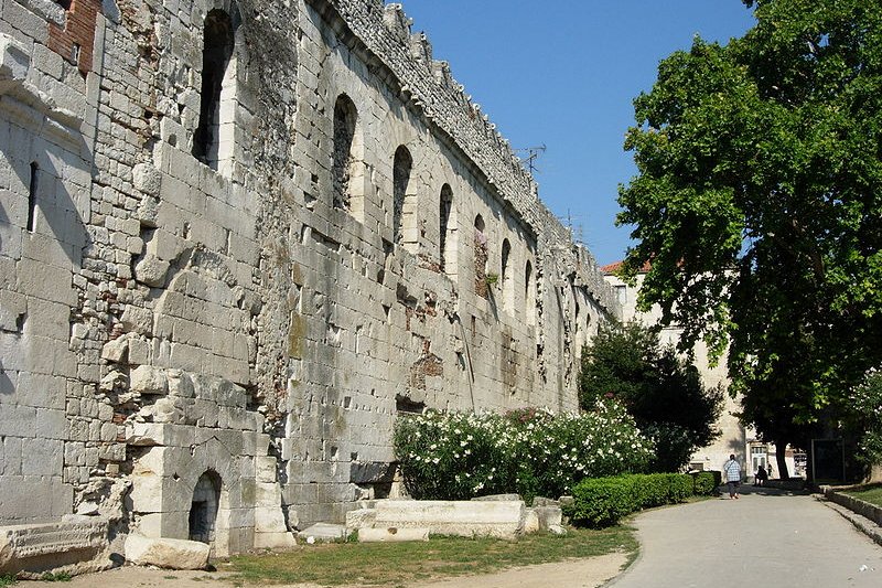Northern wall of Diocletian's Palace, Split, Croatia