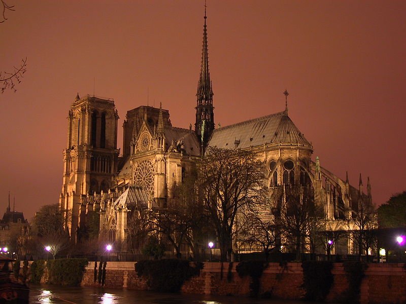 Cathedral of Notre-Dame at night, Paris