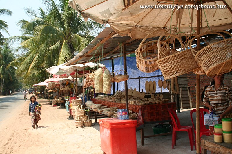 Rattanware stall, Siem Reap