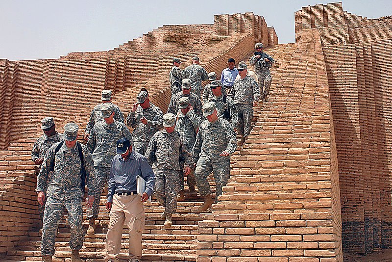 The reconstructed Great Ziggurat of Ur, Iraq