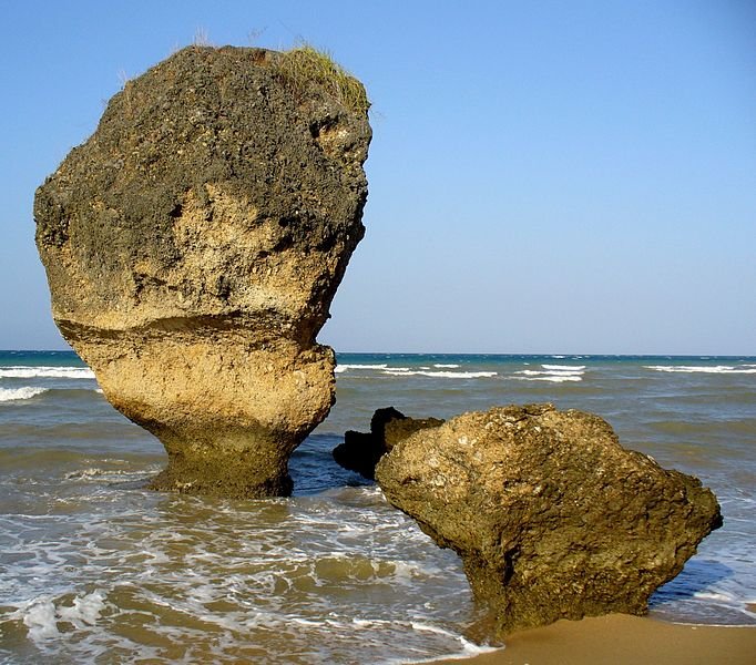 Rock formations at Osolata Beach, East Timor