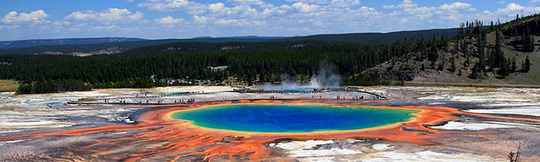 Grand Prismatic Spring and Midway Geyser Basin, Yellowstone National Park