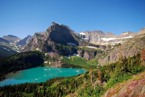 Mount Gould behind Grinnell Lake, Glacier National Park