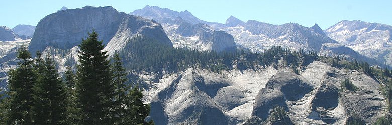 View from Bearpaw High Sierra Camp, across Kaweah Valley, at Sequoia National Park, California