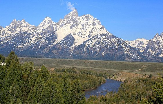 Grand Teton, as seen from Snake River Overlook