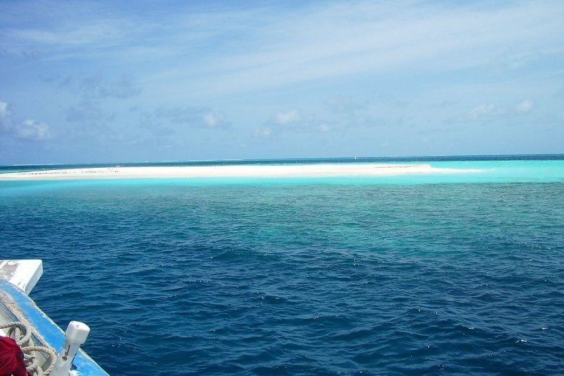 A sand bank in Maldives