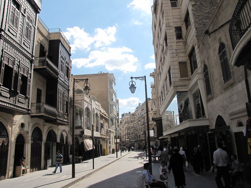 Tilel, a shopping street in Aleppo