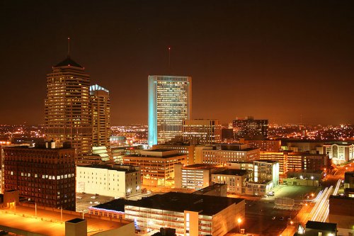 Downtown Columbus at night