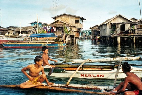 Stilt village in Basilan Province, Mindanao