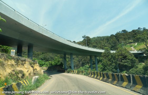 Almost completed viaduct of the Balik Pulau Hill Road Almost completed viaduct of the Balik Pulau Hill Road