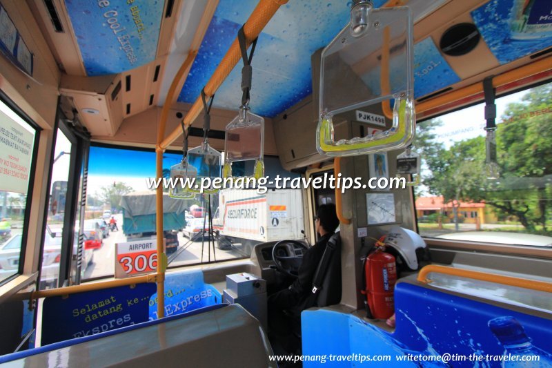 Interior of the Rapid Penang bus Interior of the Rapid Penang bus