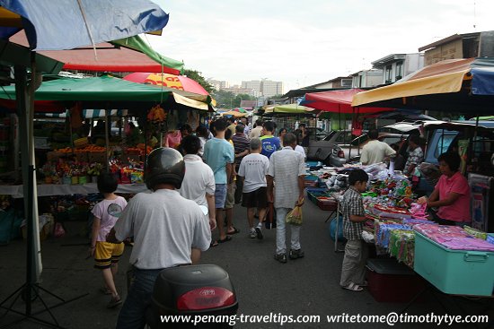 Ipoh Lane, with the market in full swing