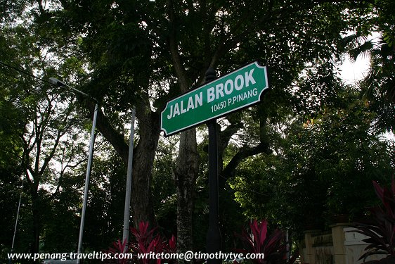 Jalan Brook roadsign