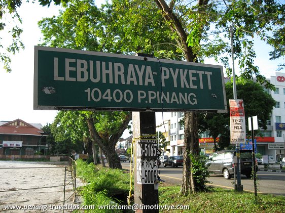 Lebuhraya Pykett roadsign
