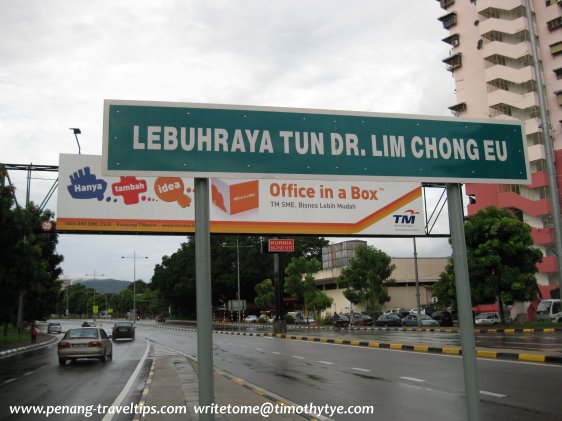 Lebuhraya Tun Dr Lim Chong Eu roadsign