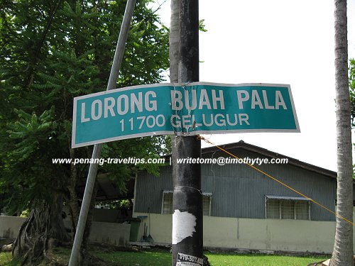 Lorong Buah Pala roadsign