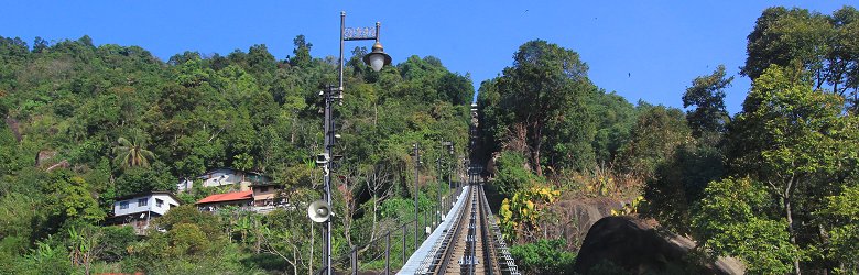 Railway track up Penang Hill