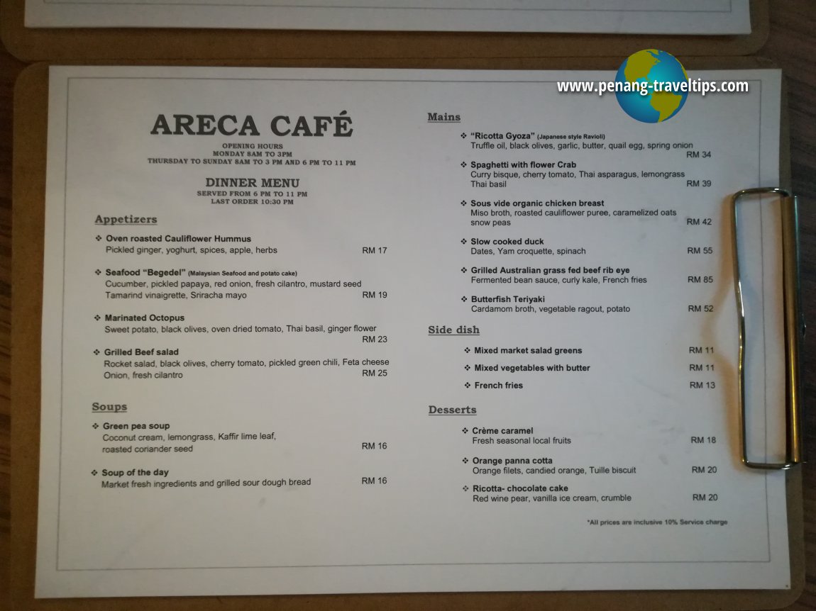 Areca Cafe, George Town