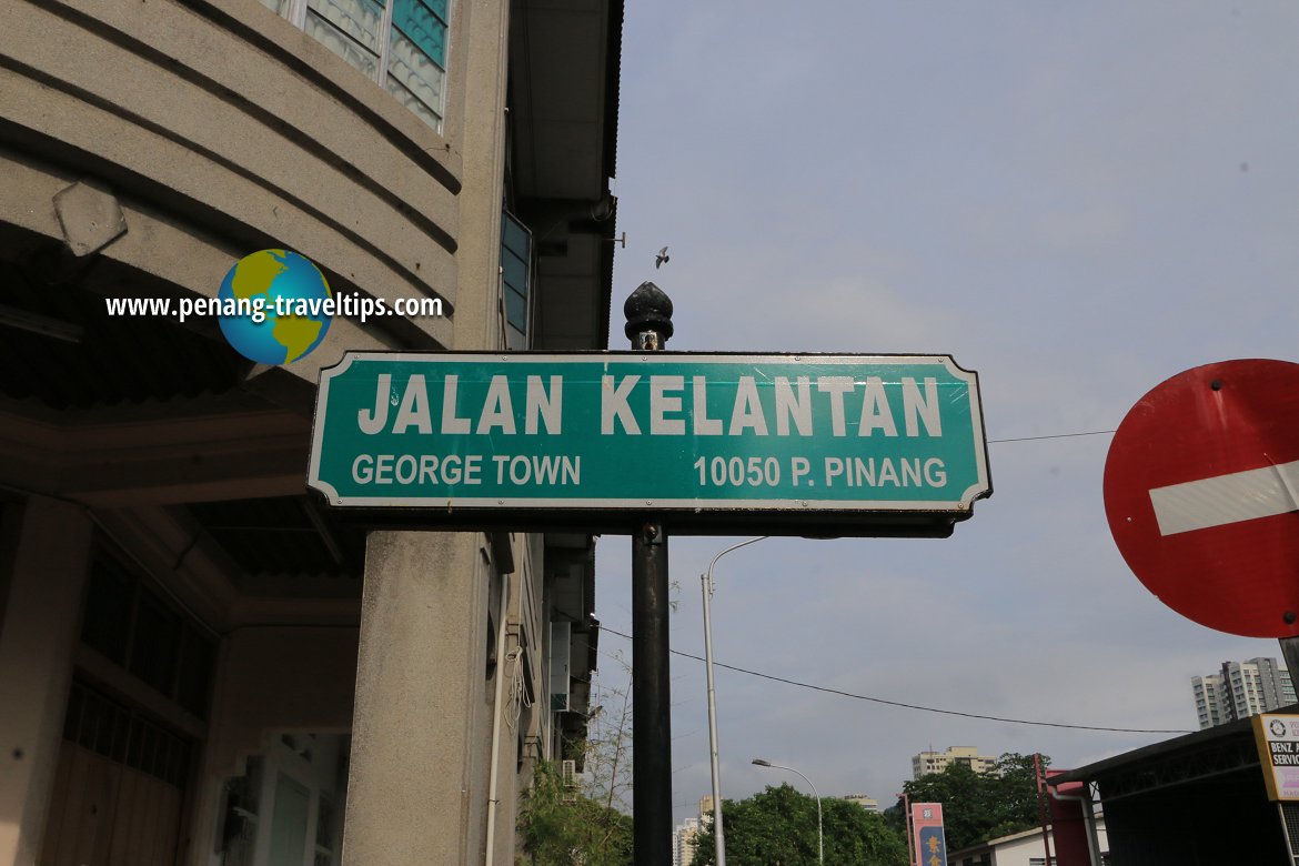 Jalan Kelantan road sign