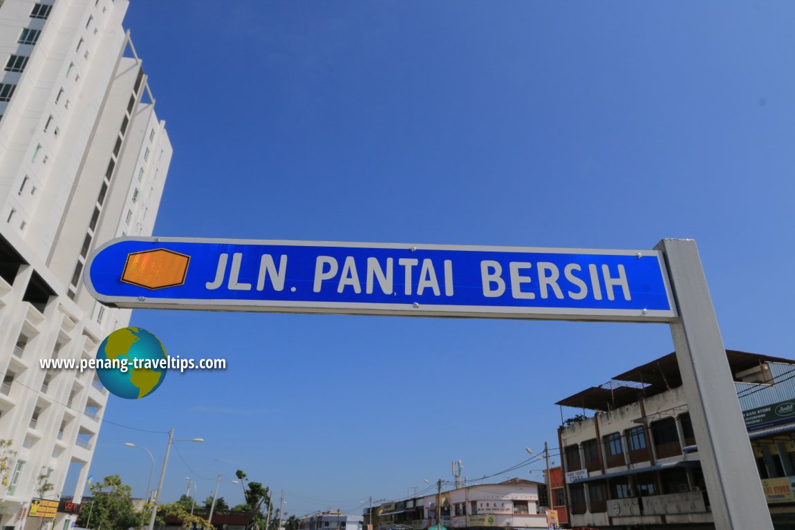 Jalan Pantai Bersih roadsign