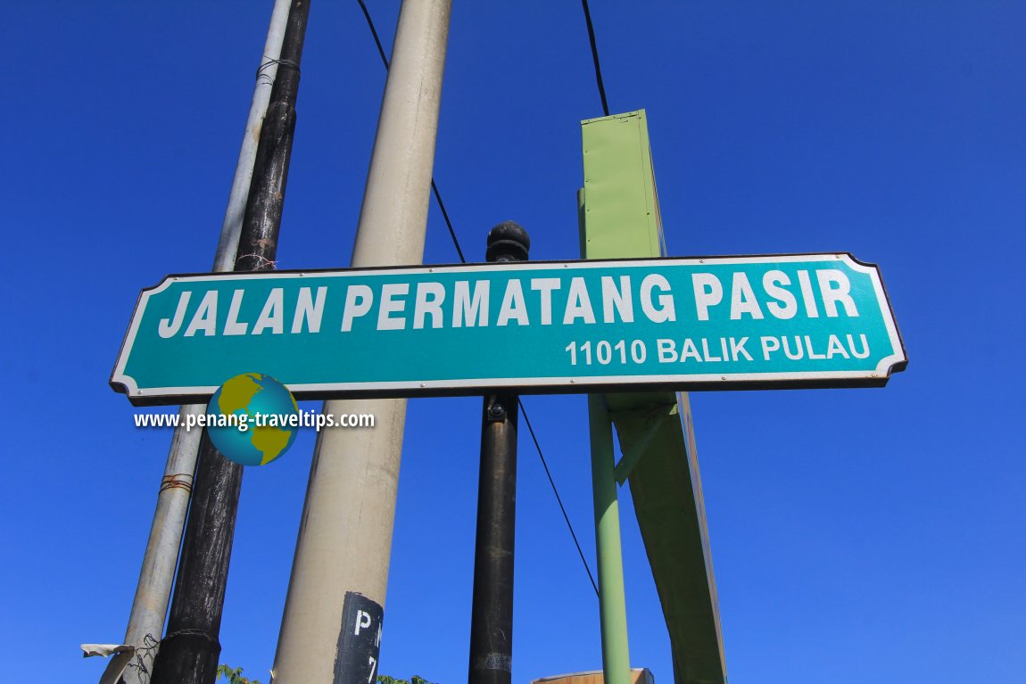 Jalan Permatang Pasir road sign