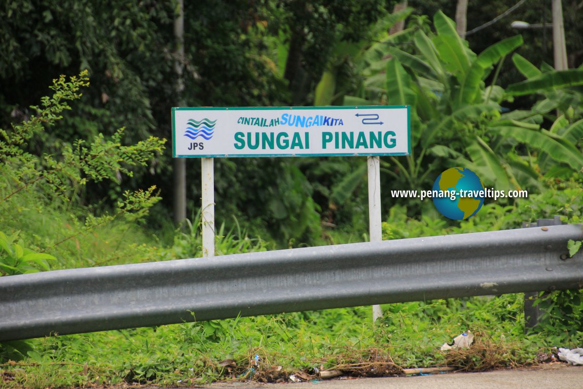 Sungai Pinang river signboard