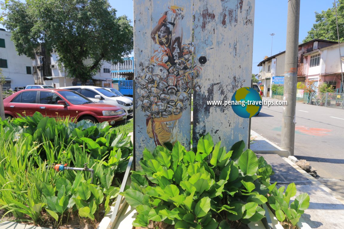 Thaipusam mural, Rain Garden