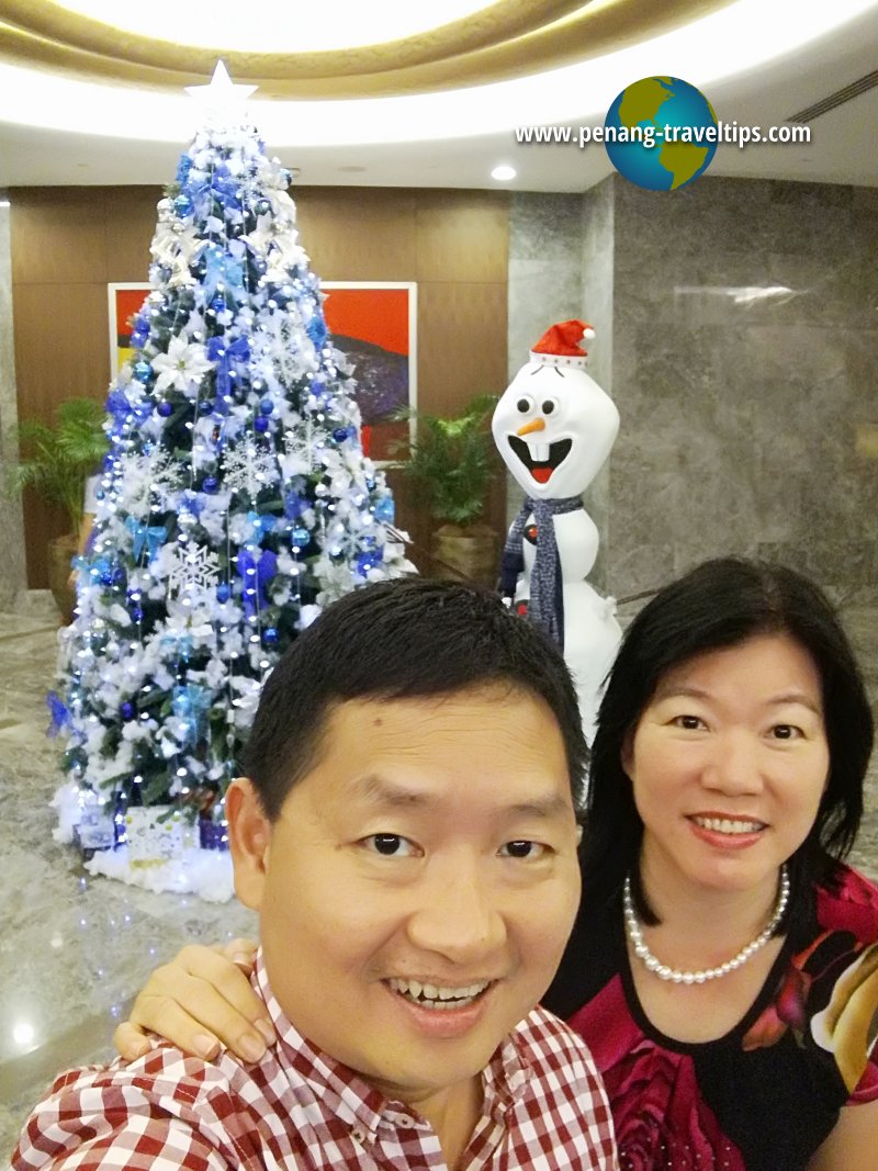 My wife and I at The Wembley's Christmas Buffet preview