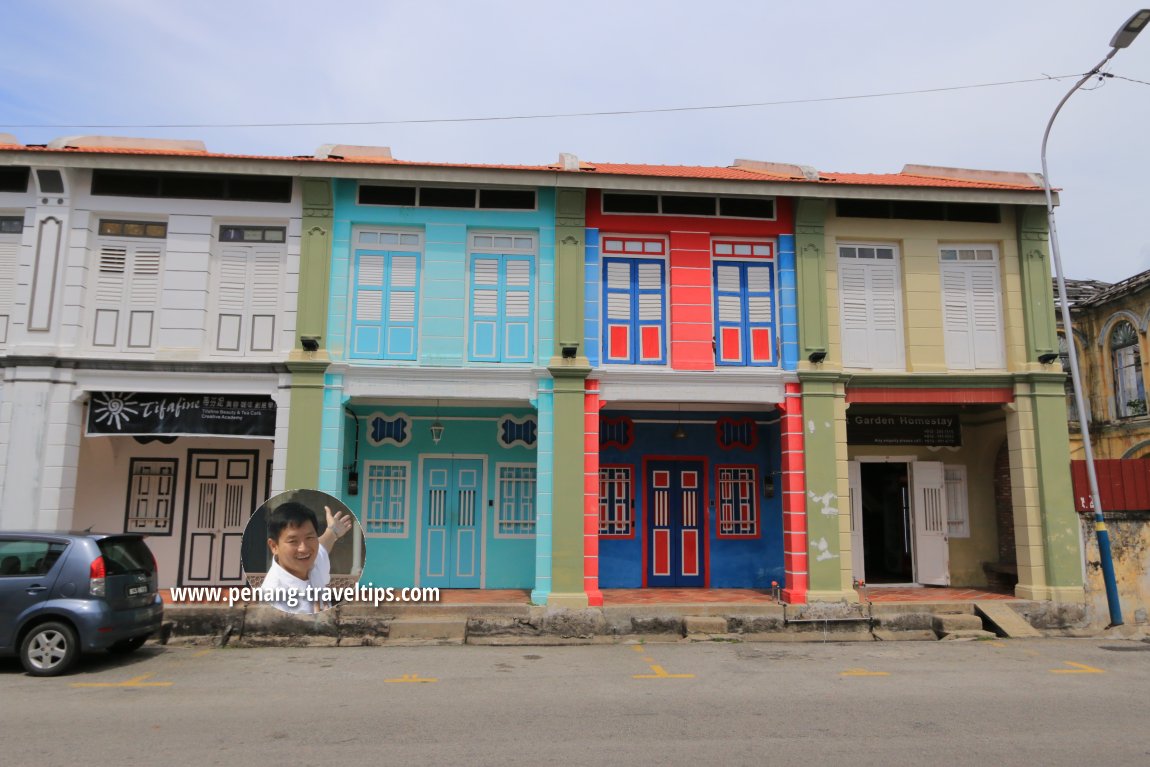 Restored shophouses on Clarke Street