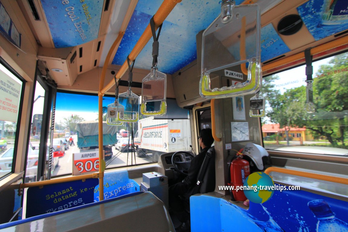 Interior of Rapid Penang bus