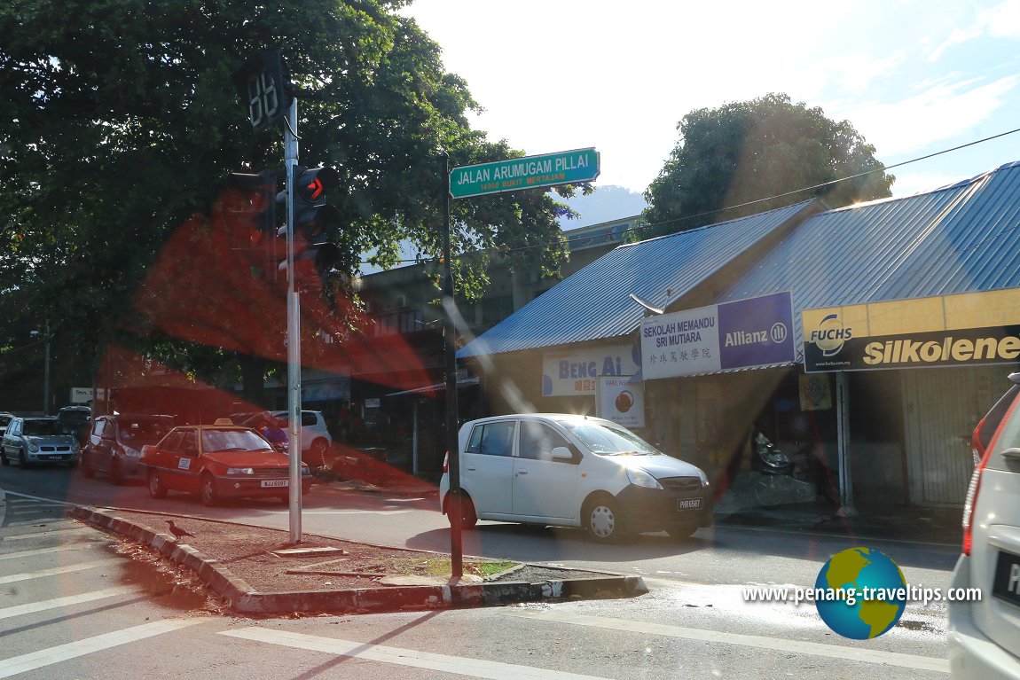 Jalan Arumugam Pillai roadsign