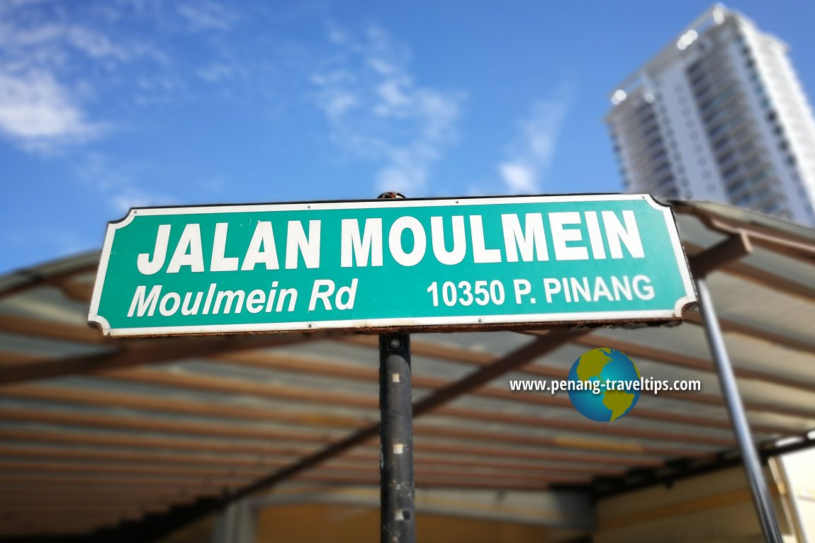 Jalan Moulmein road sign