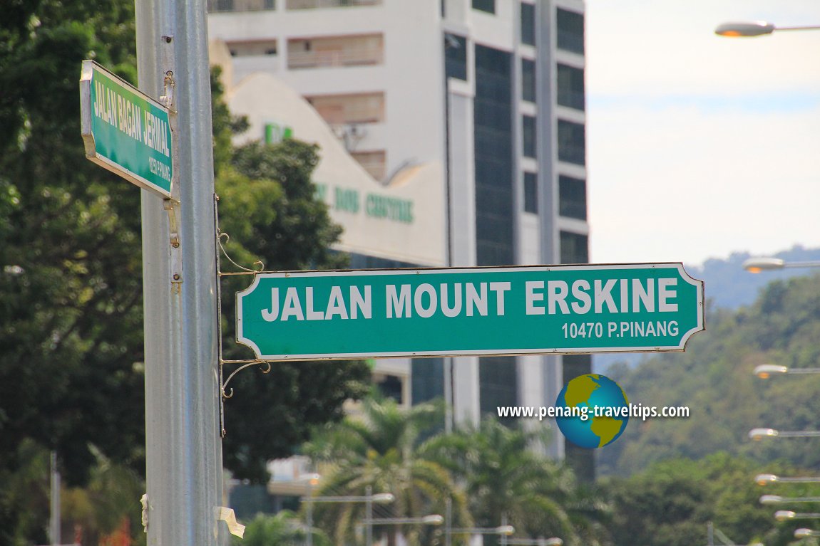 Jalan Mount Erskine roadsign