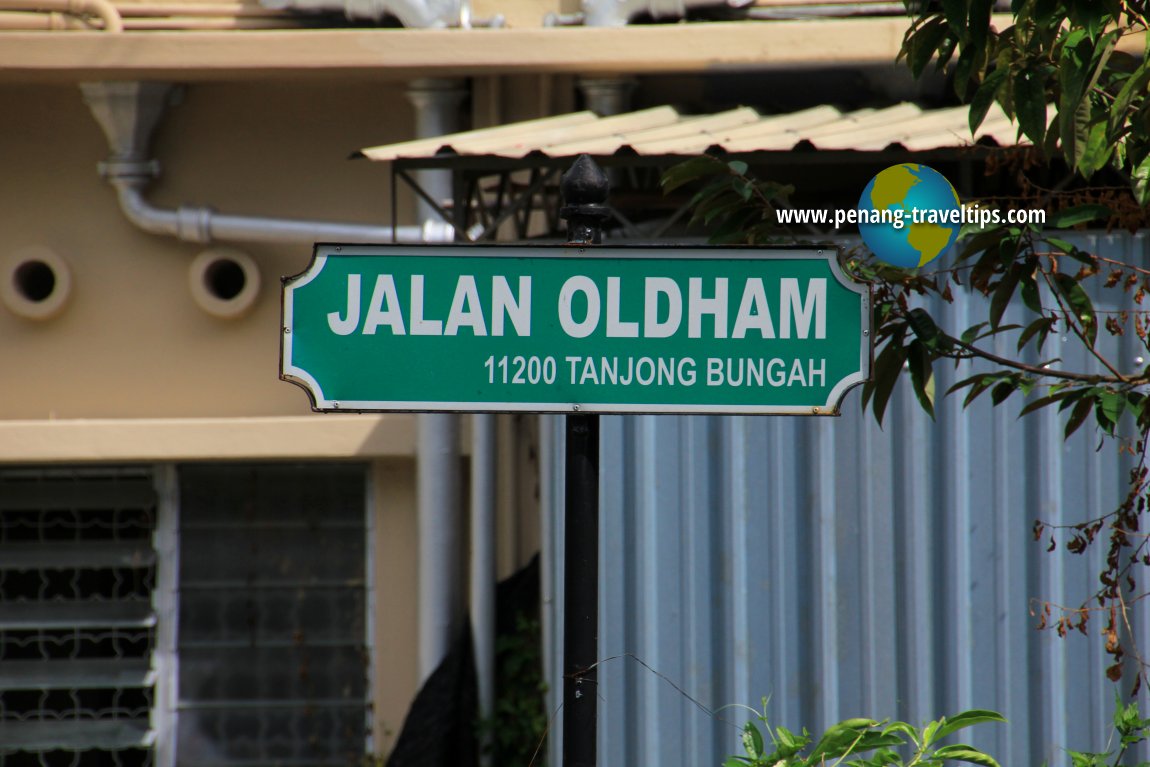 Jalan Oldham roadsign