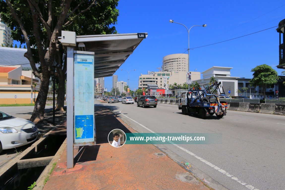 Bus stop on Jalan Tanjong Tokong