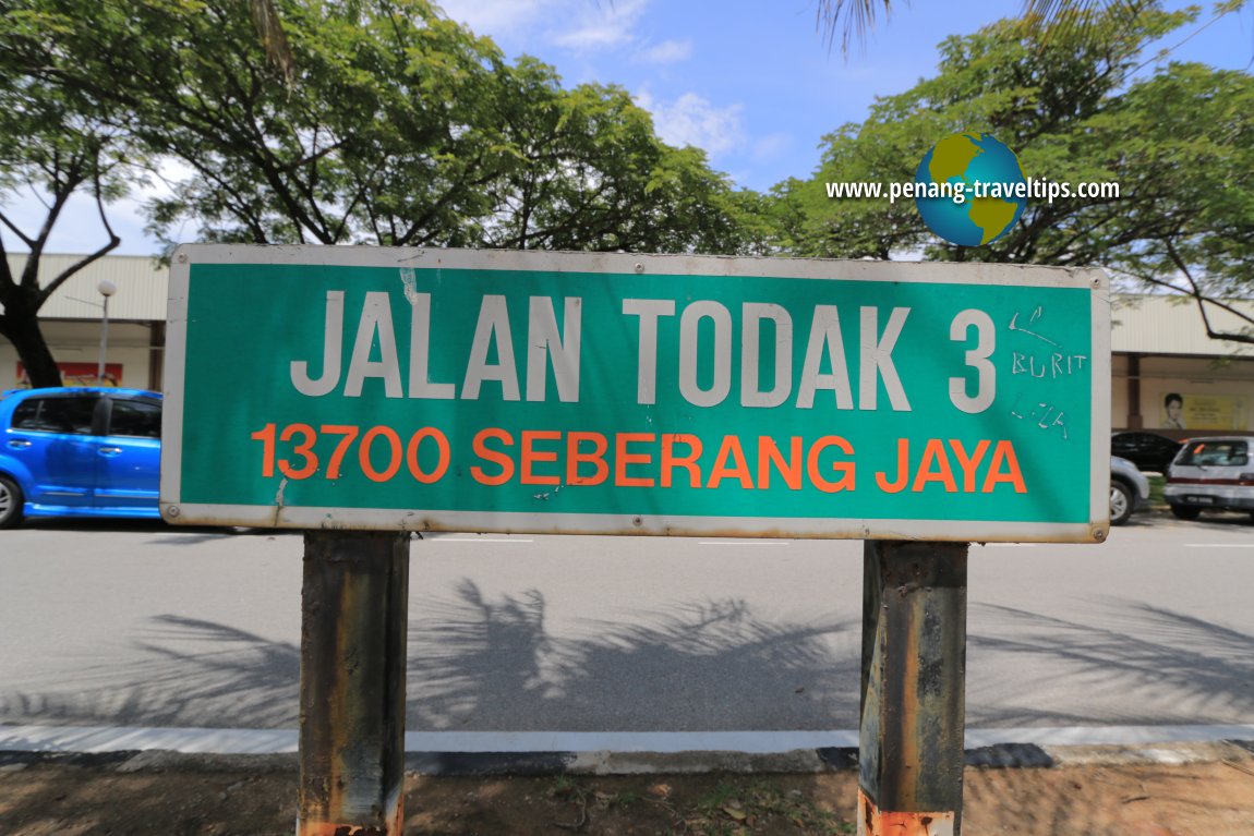 Jalan Todak 3 roadsign