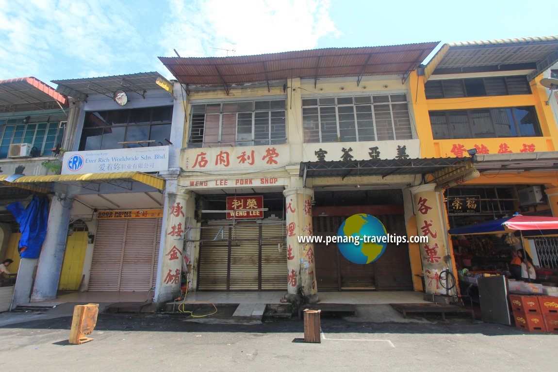 Shophouses along Kuala Kangsar Road, Penang