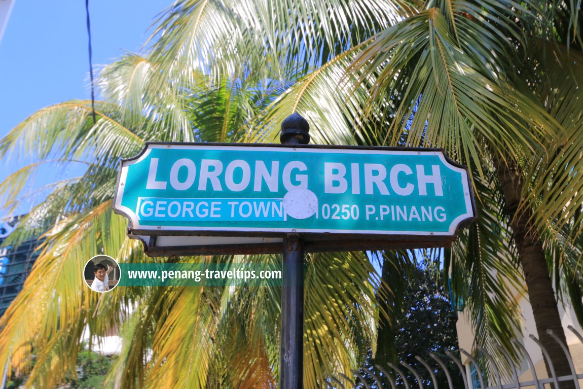 Lorong Birch roadsign
