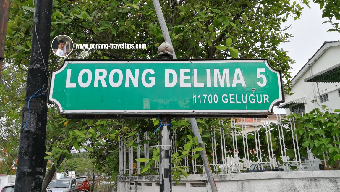 Lorong Delima 5 roadsign