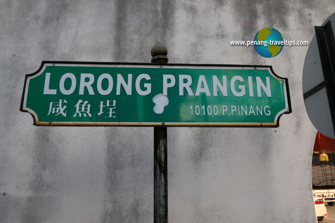 Lorong Prangin roadsign