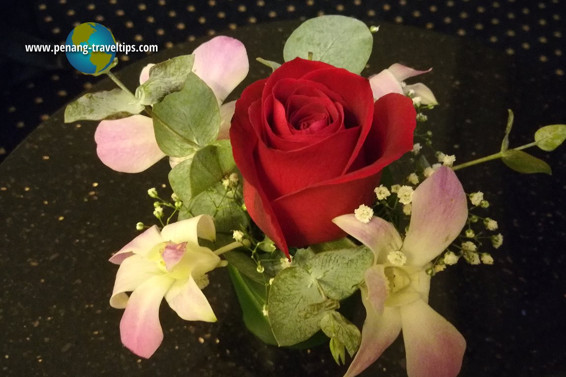 Roses at our suite at Royale Chulan Penang