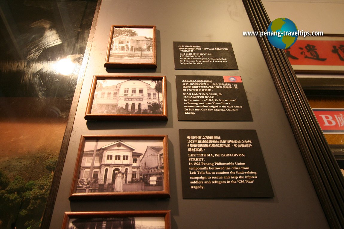 Sites associated with Sun Yat Sen in Penang