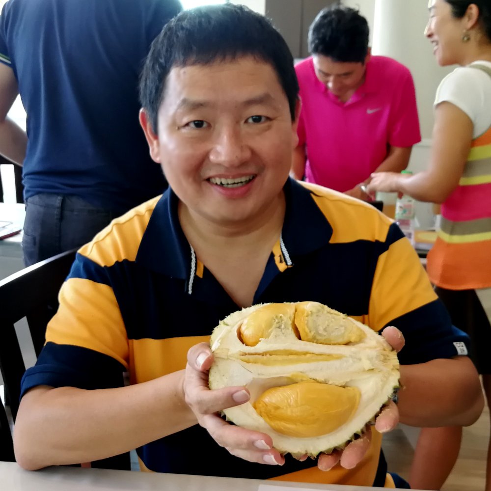 Timothy Tye with Black Thorn Durian