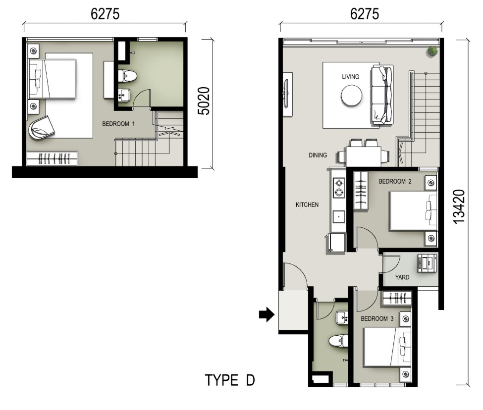 3 Residence floor plan