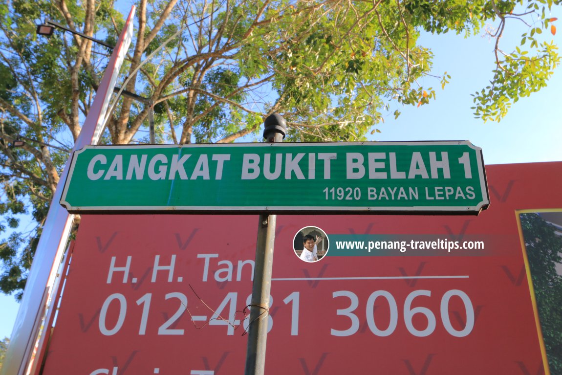 Cangkat Bukit Belah 1 roadsign